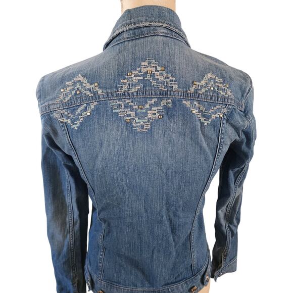 Levi's Women's Denim Jean Embroidered Jacket Size Small - Picture 6 of 7